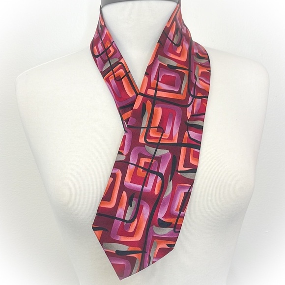 💕Super Attractive Mens Jerry Garcia Geometric Shapes Vibrant Colors Necktie💕 - Picture 6 of 11